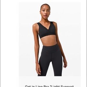 lululemon black get in line bra